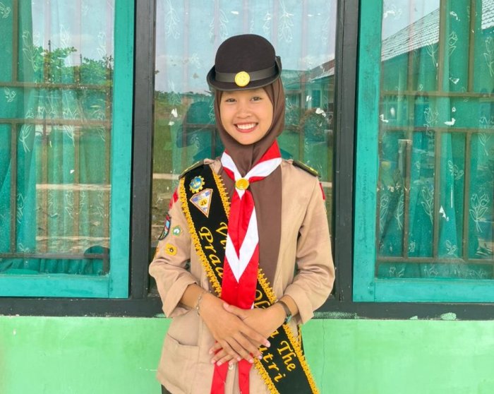 Tegas dan Disiplin, Vincha Olivia The Terpilih sebagai Pradana Ambalan Sersan Zuraida MAN 2 Tanjab Timur