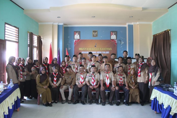 Perkuat Sinergi Kepramukaan, Kamabigus MAN 2 Tanjung Jabung Timur Hadiri Musran Nipah Panjang