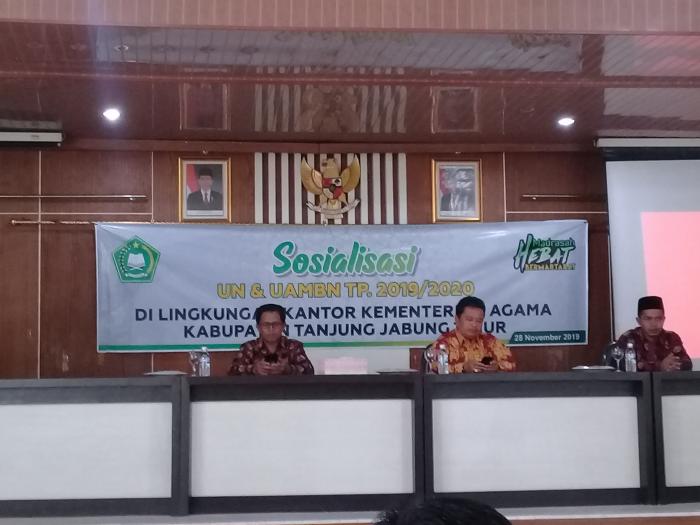 Sosialisasi UNBK & UAMBNBK dilingkungan Kementerian Agama Kab.Tanjung Jabung Timur