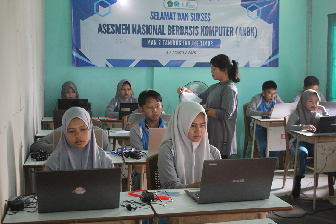 Pelaksanaan ANBK di MAN 2 Tanjung Jabung Timur Berjalan Sukses