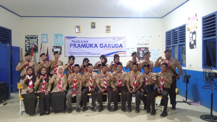 10 Anggota Pramuka MAN 2 Tanjung Jabung Timur Ikuti Pengujian Pramuka Garuda