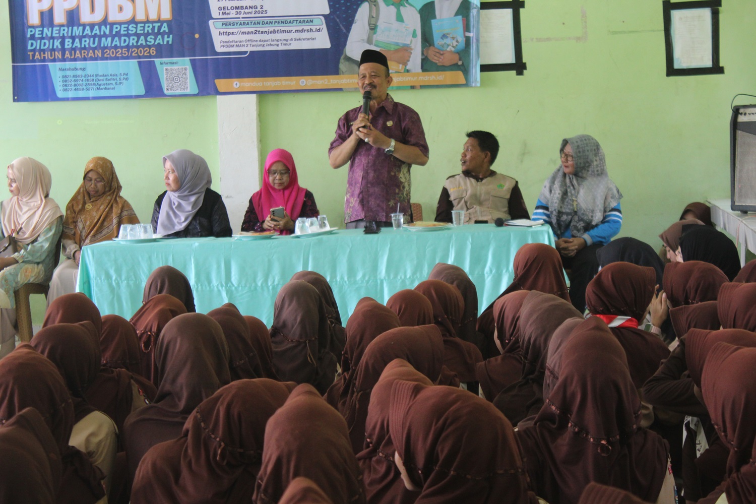 Panitia PPDBM MAN 2 Tanjab Timur Gelar Sosialisasi di MTsN 1 Tanjab Timur