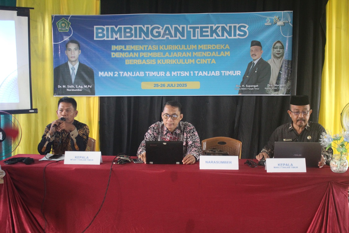 MAN 2 Tanjung Jabung Timur Gelar Bimtek IKM dengan Pembelajaran Mendalam Berbasis CINTA